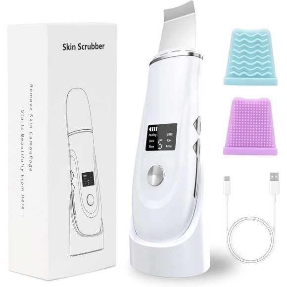 Face Scrubber Skin Spatula - Blackhead Remover Deep Cleansing Tool for Pore Extr